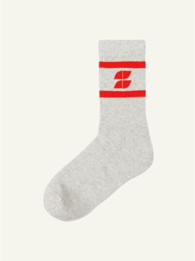 By-Bar Logo socks grijs/rood