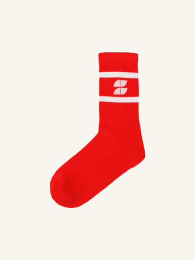 By-Bar Logo socks rood/wit