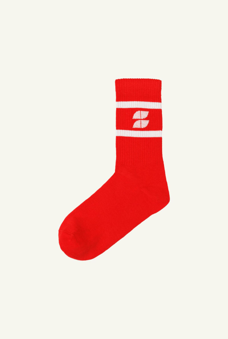 By-Bar Logo socks rood/wit