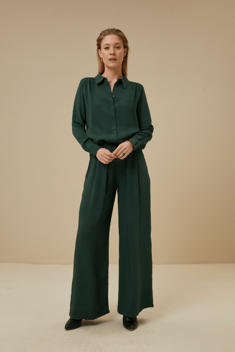 By-Bar Tibbe satin stripe blou