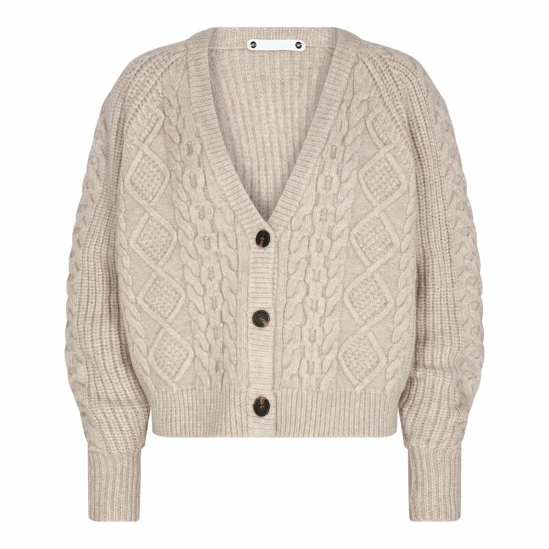 Co Couture row cable cardigan
