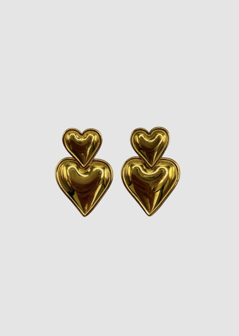 Bonnie Double heart earrings