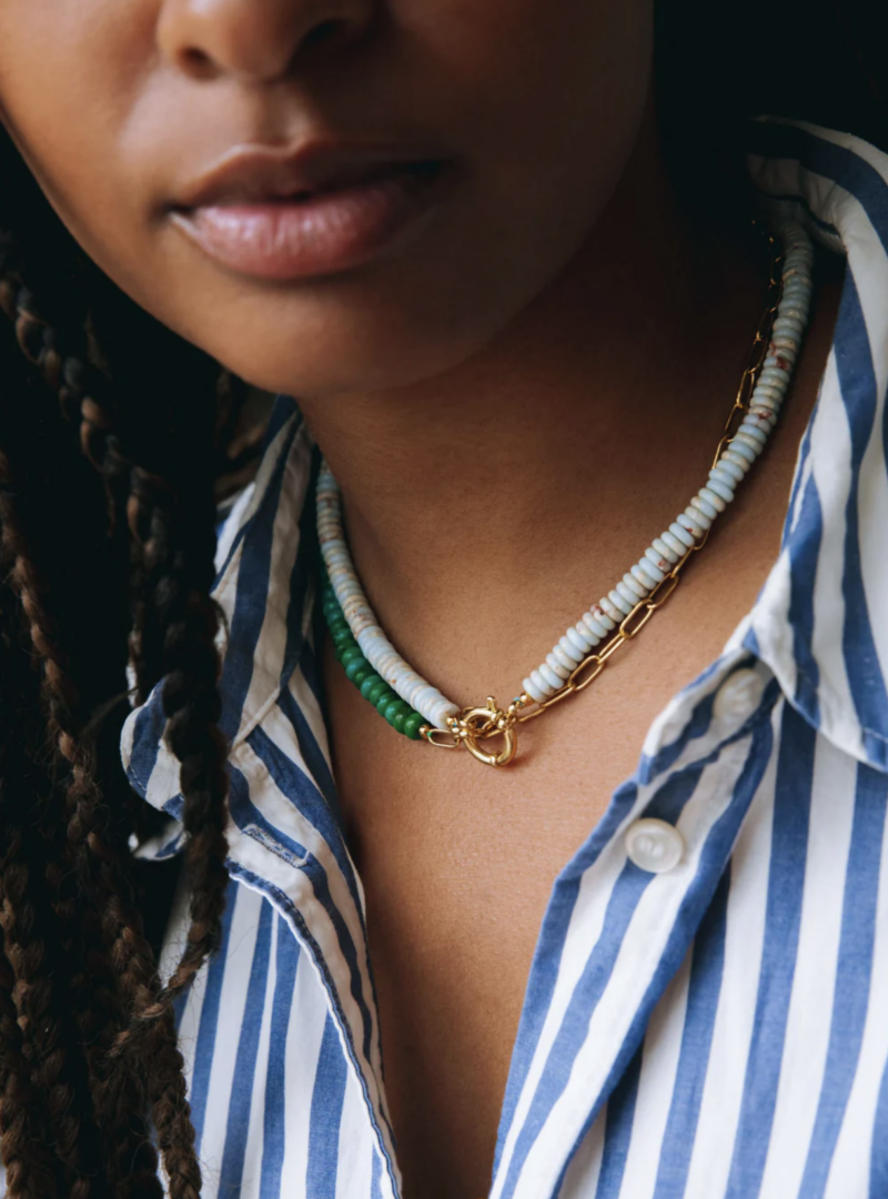 Bonnie Flint green necklace