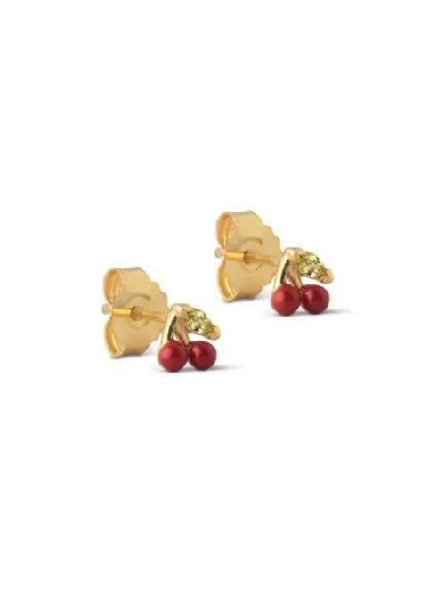 Enamel Cherry studs