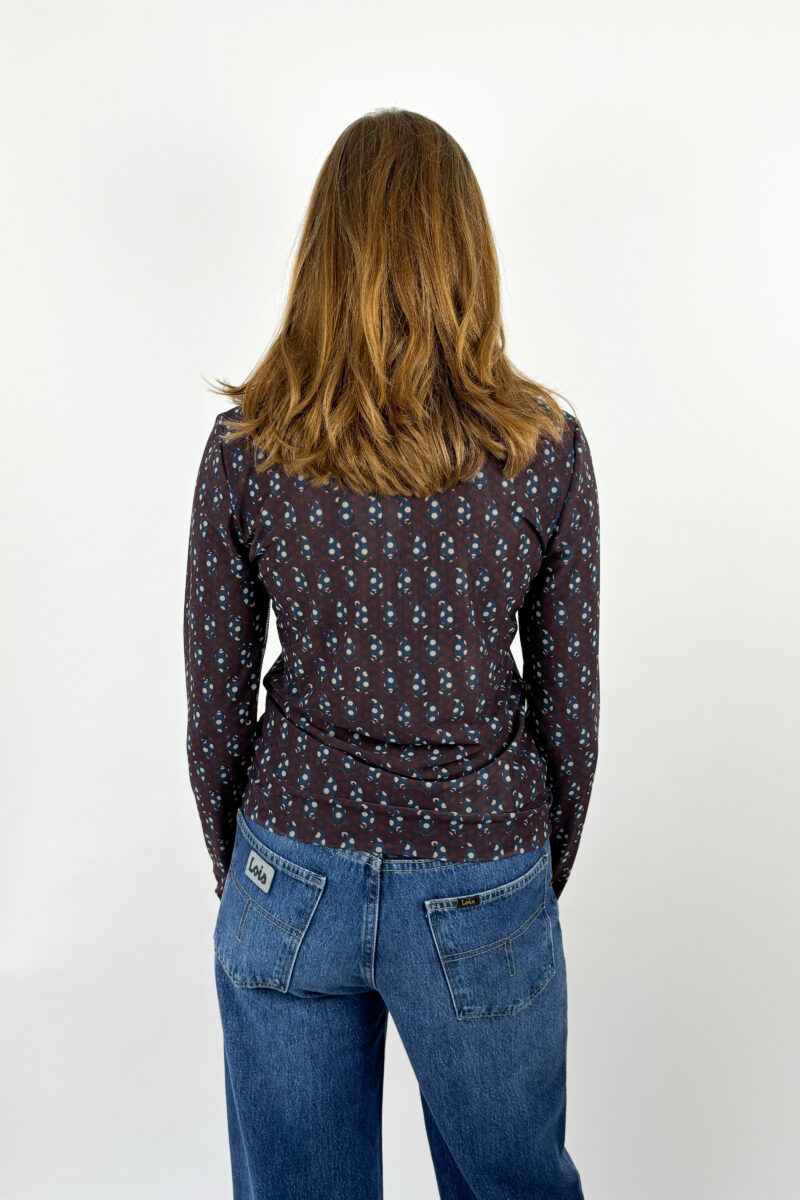 By- Bar Mesh paisley top