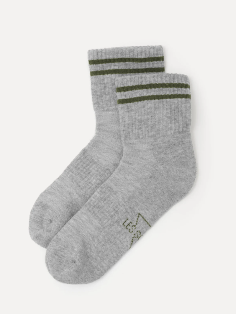 Les Soeurs socks green stripe