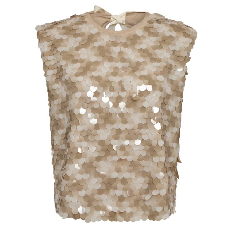 Co Couture Maxi sequin bow top