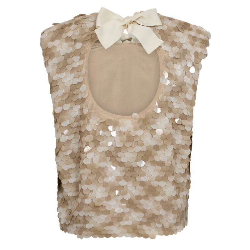 Co Couture Maxi sequin bow top