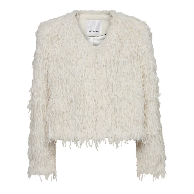 Co Couture feather faux fur