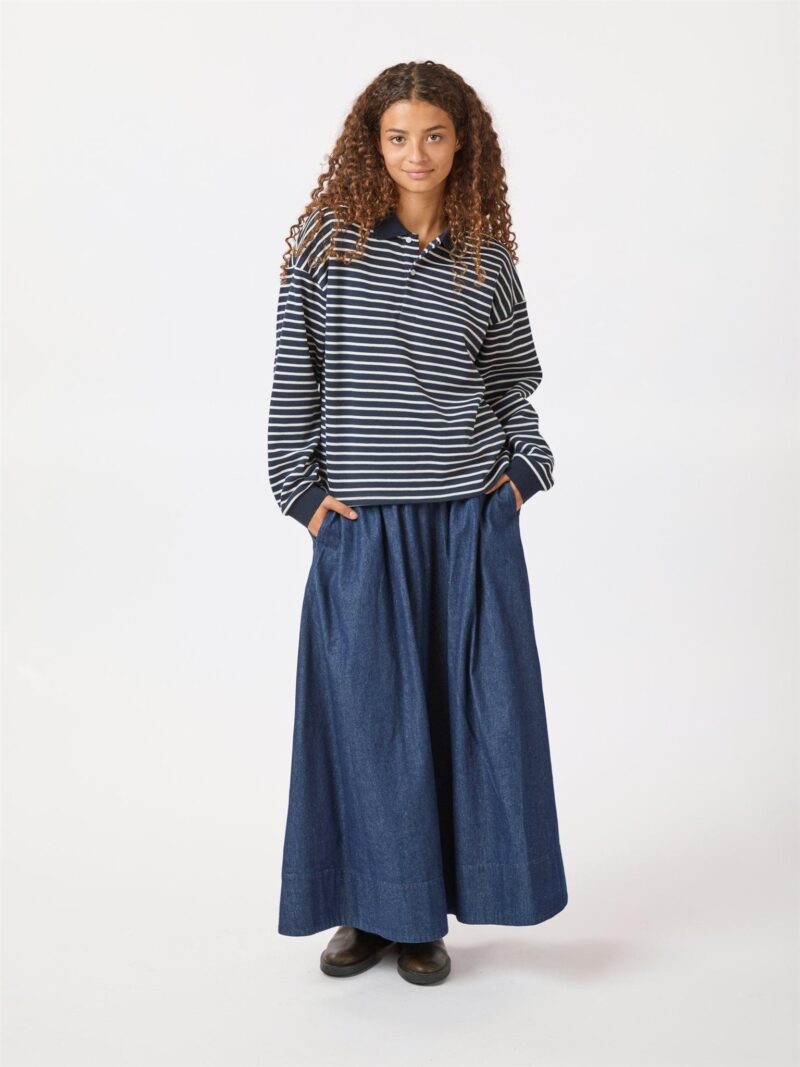 Neo Noir Yara denim long skirt