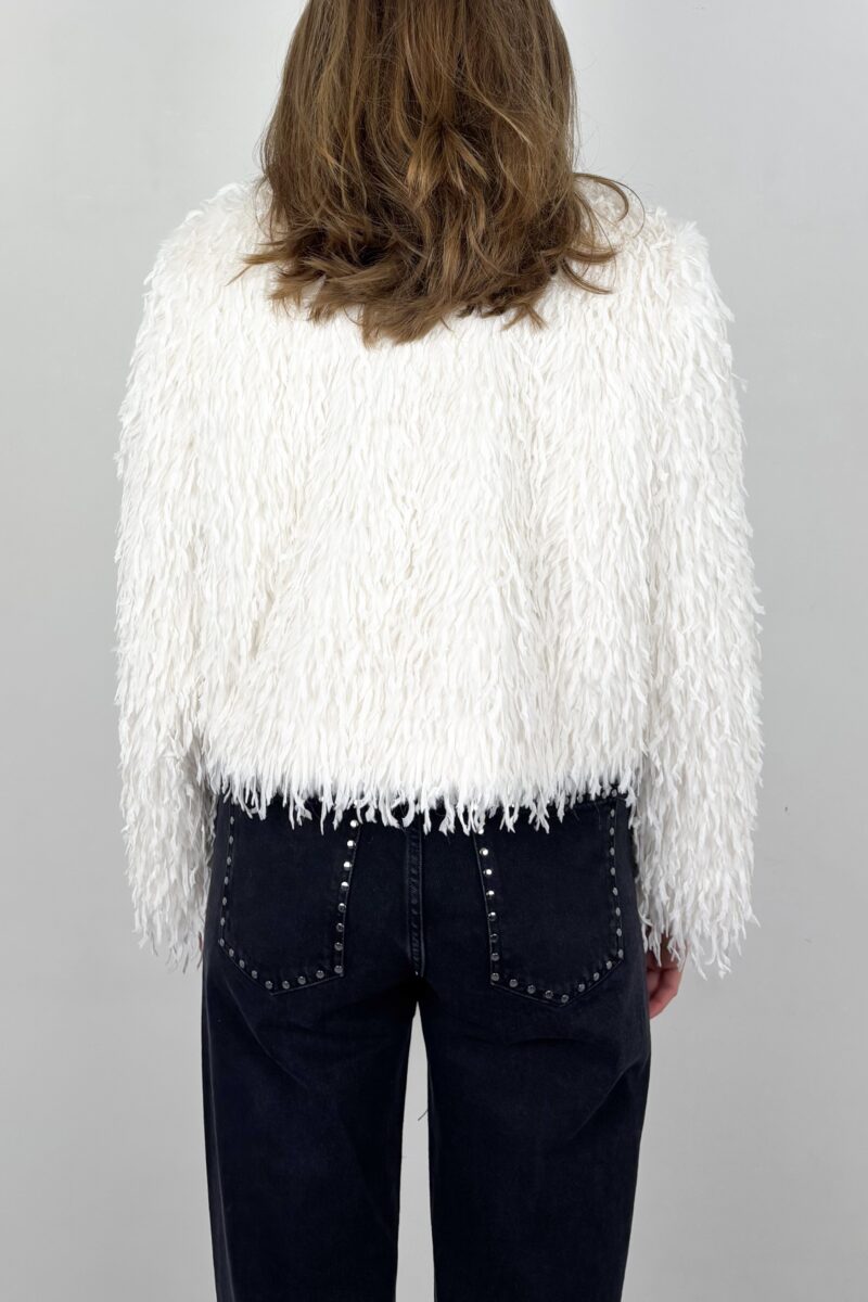 Co Couture feather faux fur