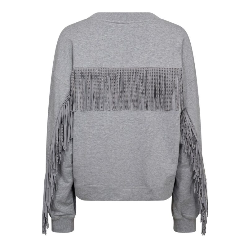 Co Couture Stud Fringe sweater