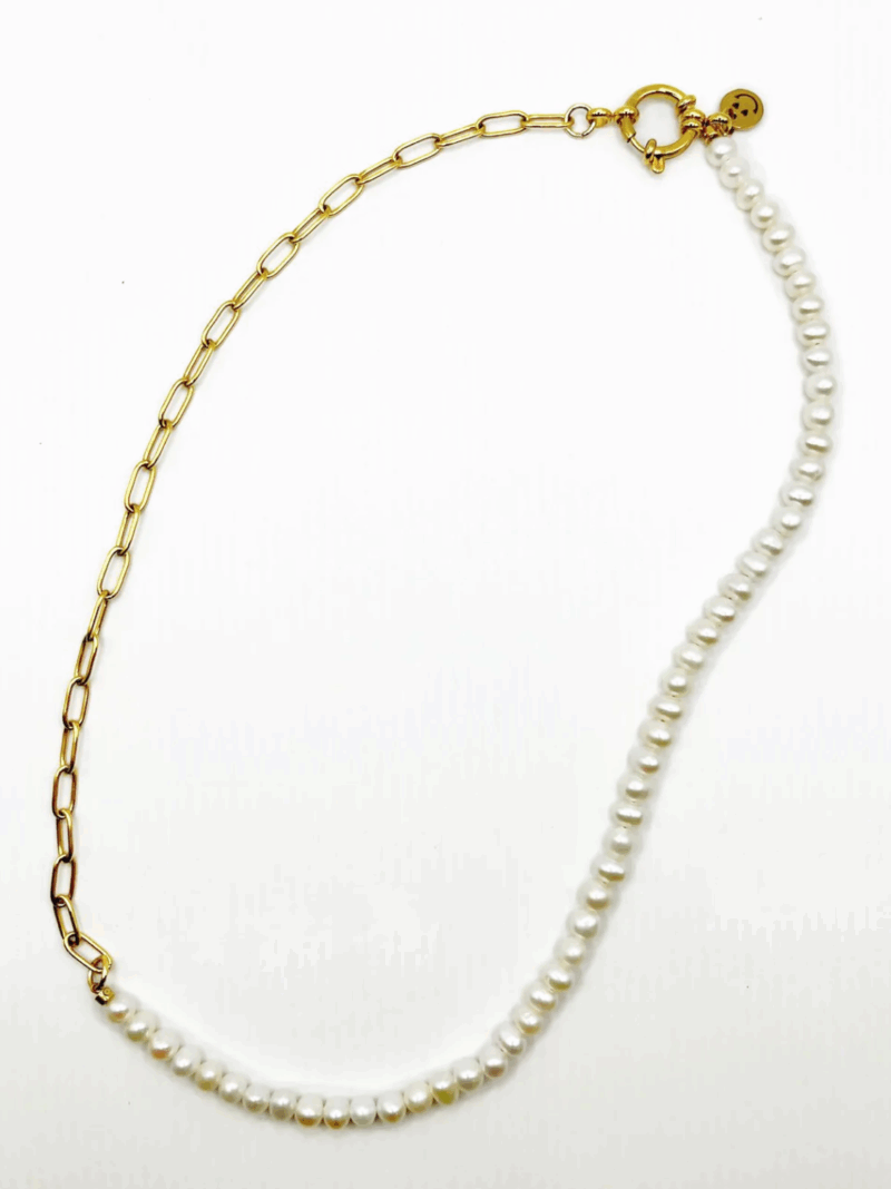 Bonnie Flint ketting parelgold