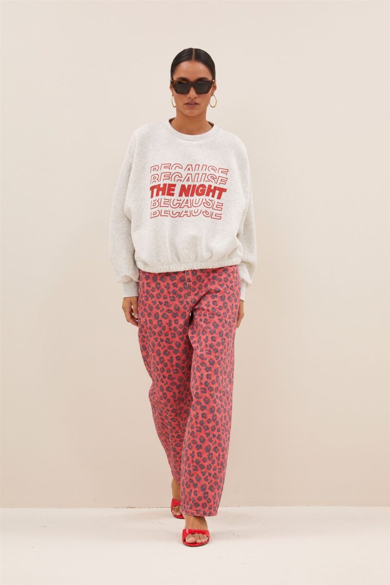 By-Bar Lew red cheetah pants