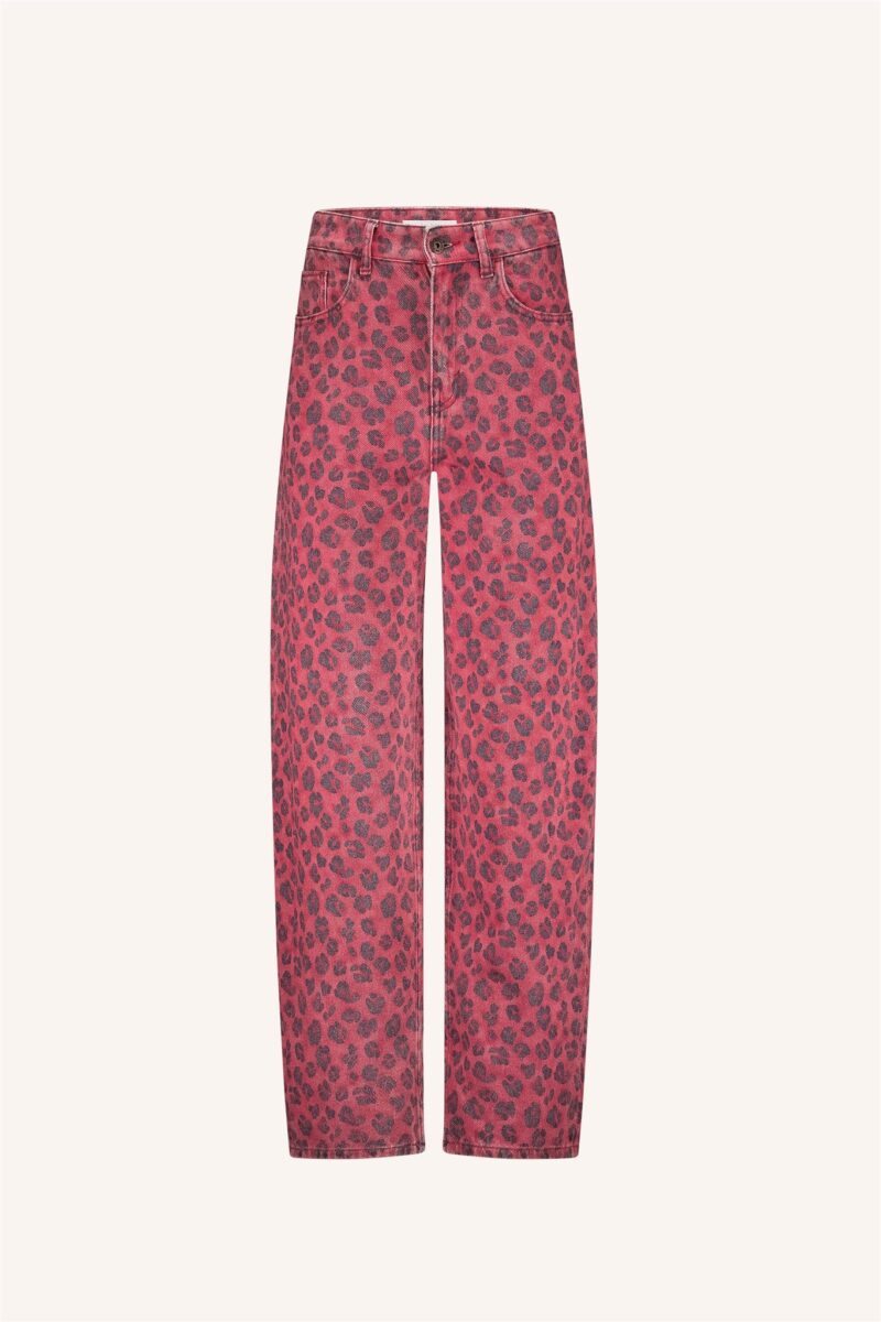 By-Bar Lew red cheetah pants
