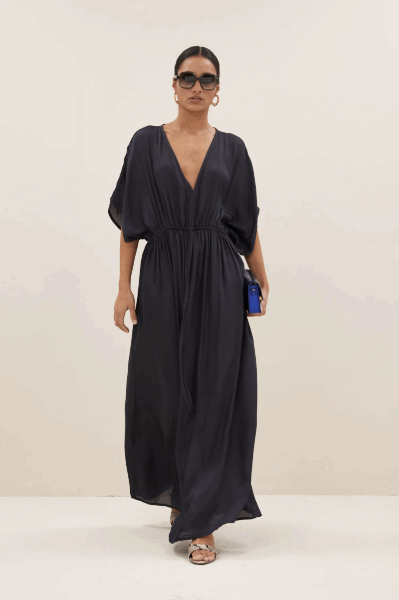 By-Bar long satin dress