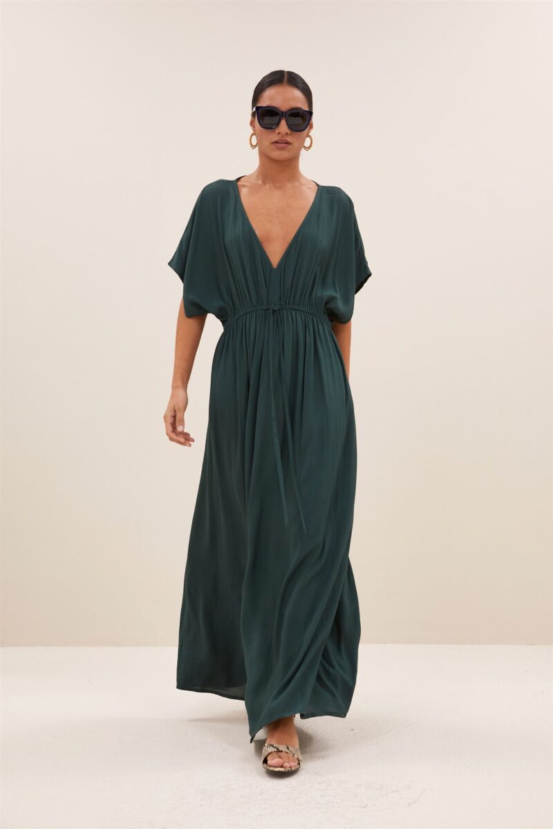 By-Bar long twill dress