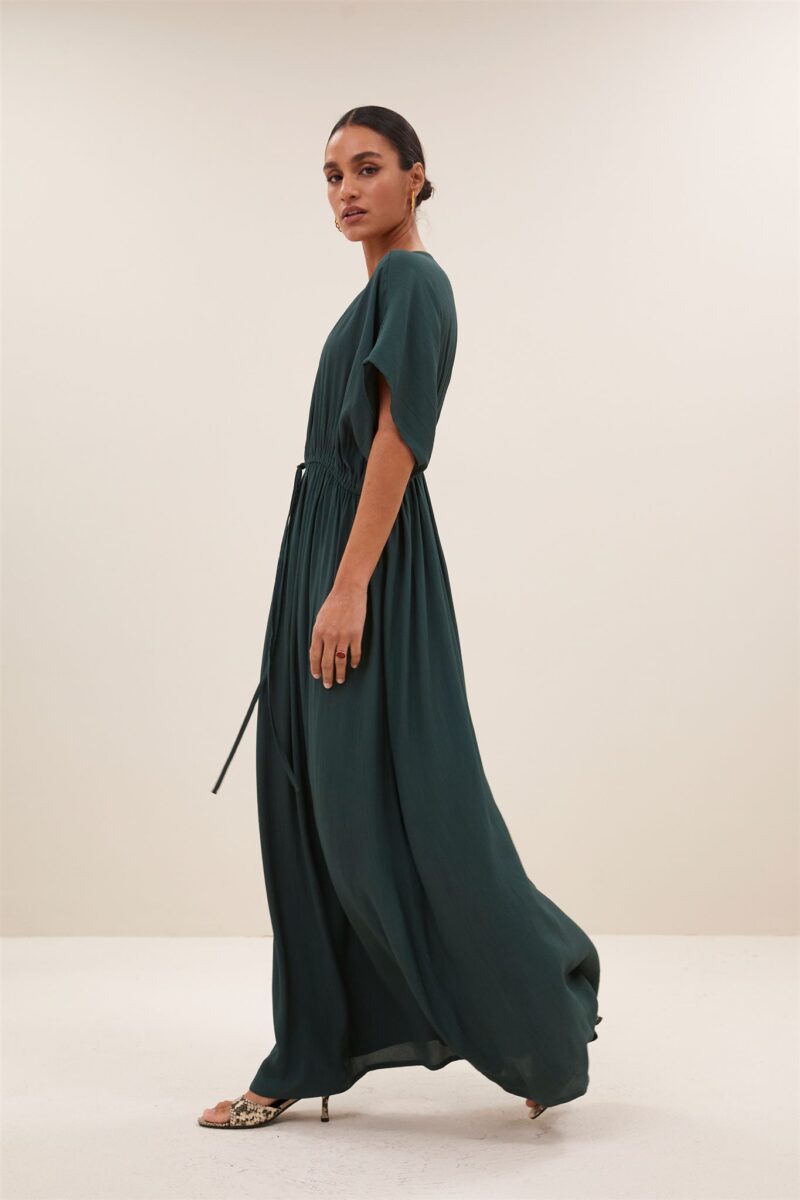 By-Bar long twill dress