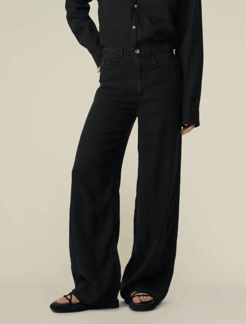 Lois Skater loose linnen black