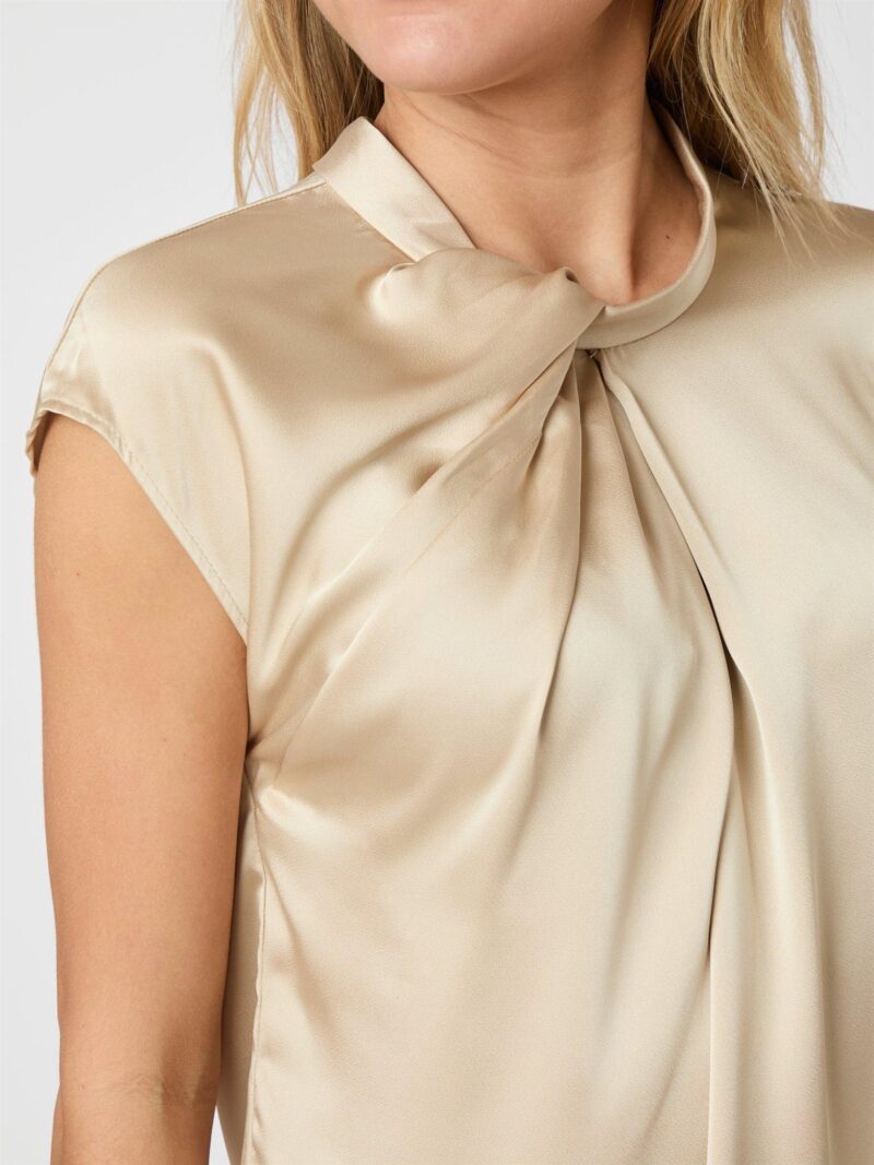 Neo Noir Fleur drapy blouse