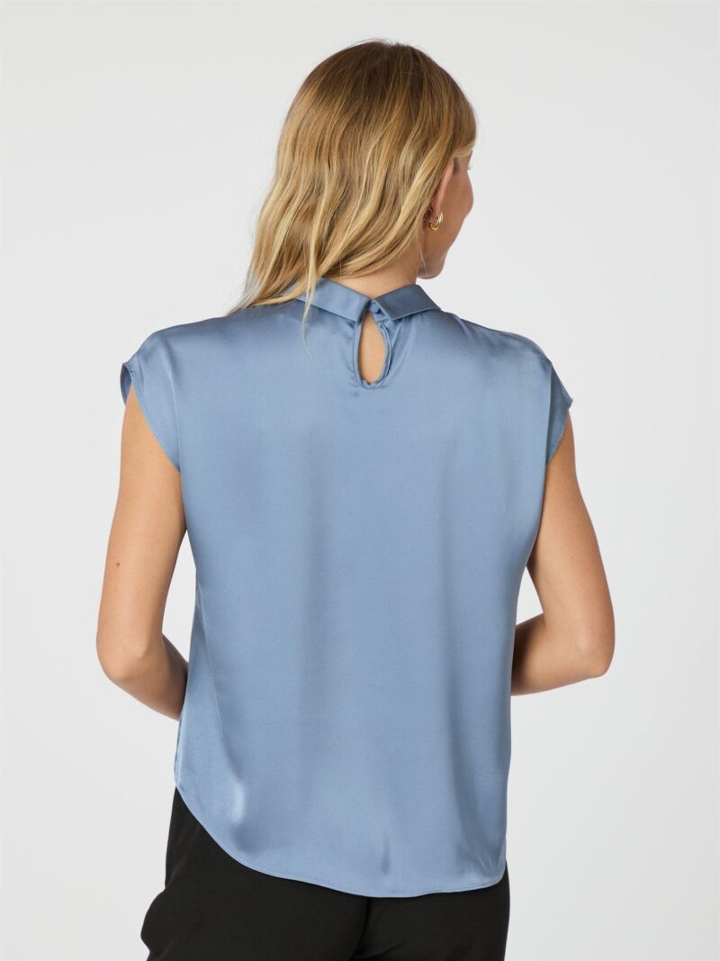 Neo Noir Fleur drapy blouse