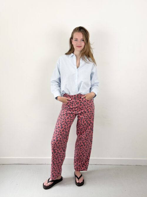 By-Bar Lew red cheetah pants