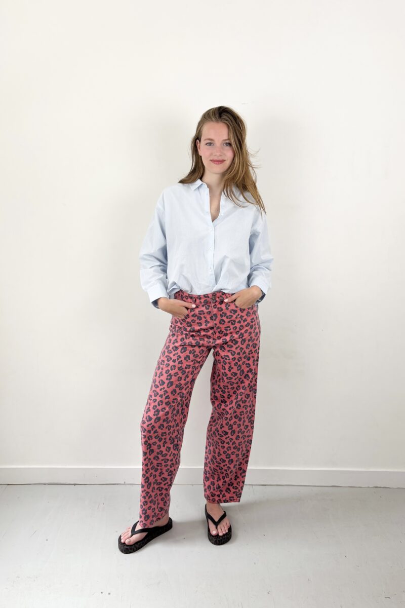 By-Bar Lew red cheetah pants