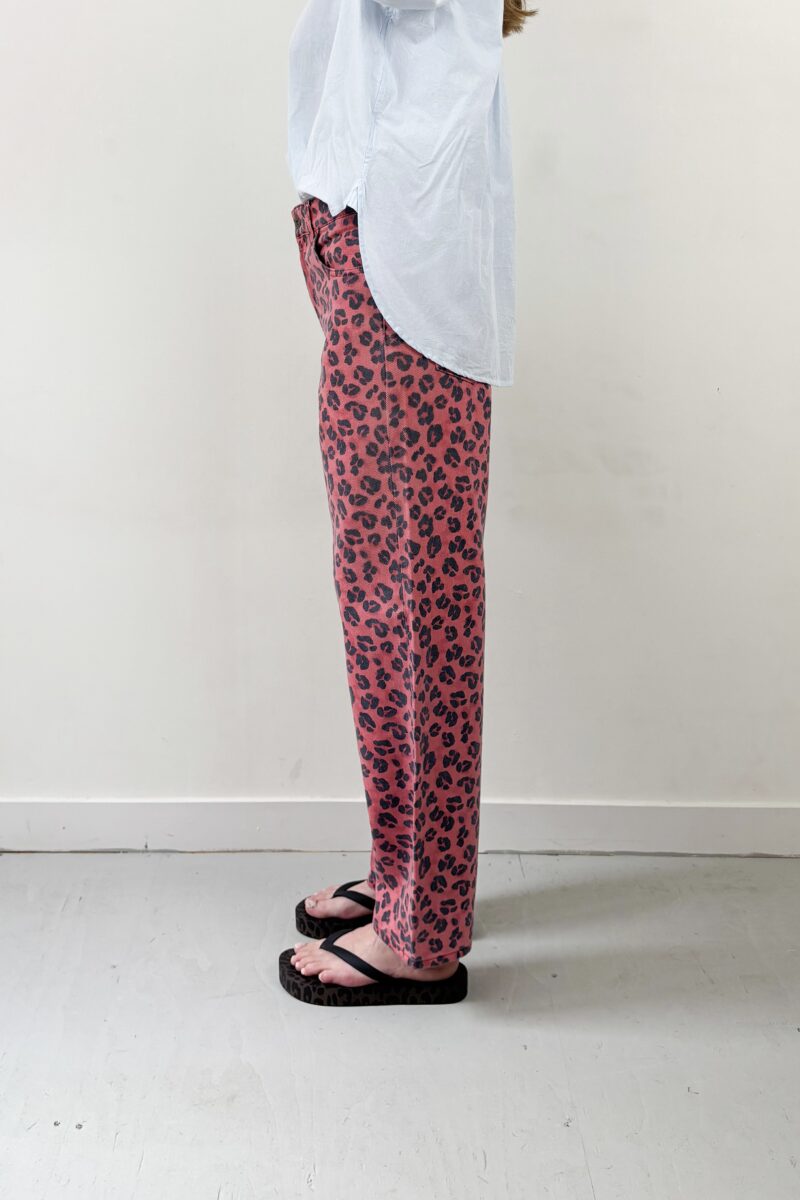 By-Bar Lew red cheetah pants