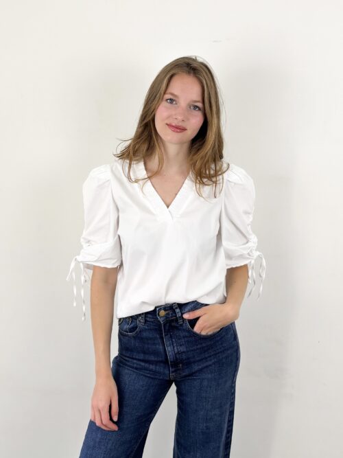 Co Couture Sanna puff blouse