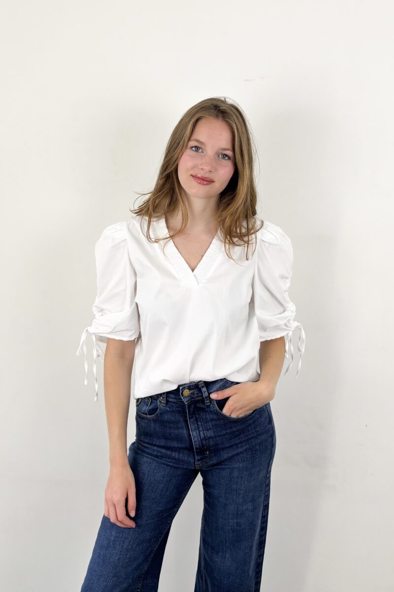 Co Couture Sanna puff blouse