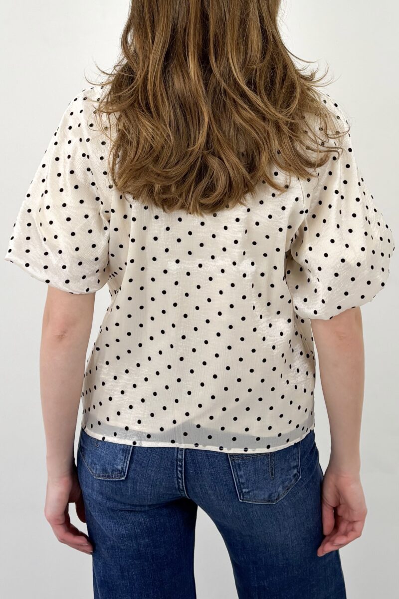 Co Couture Dilan dot blouse