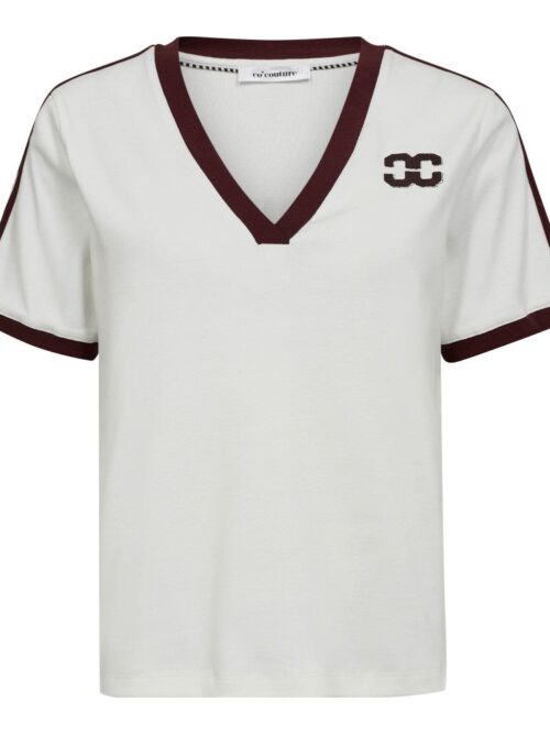 Co'Couture Edge stripe v-tee