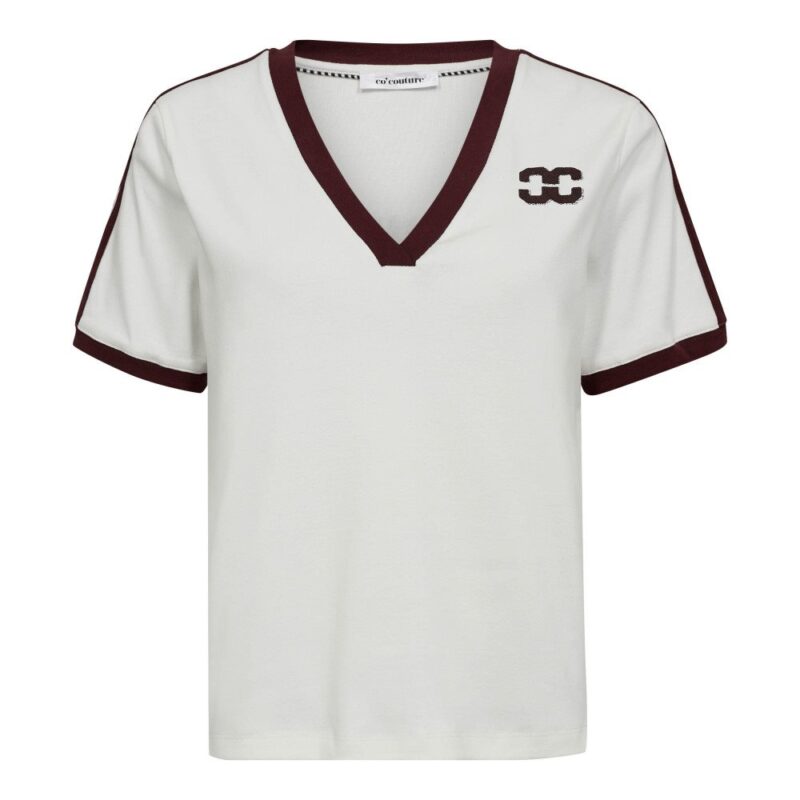 Co'Couture Edge stripe v-tee