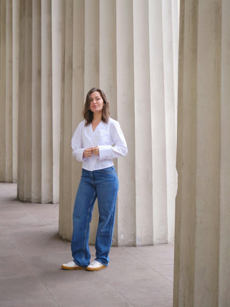 Neo Noir Salvia poplin shirt