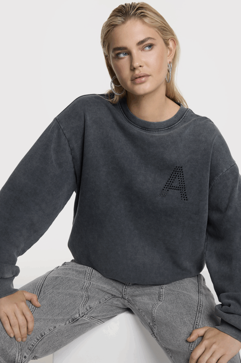 Alix Knitted acid washed sweat