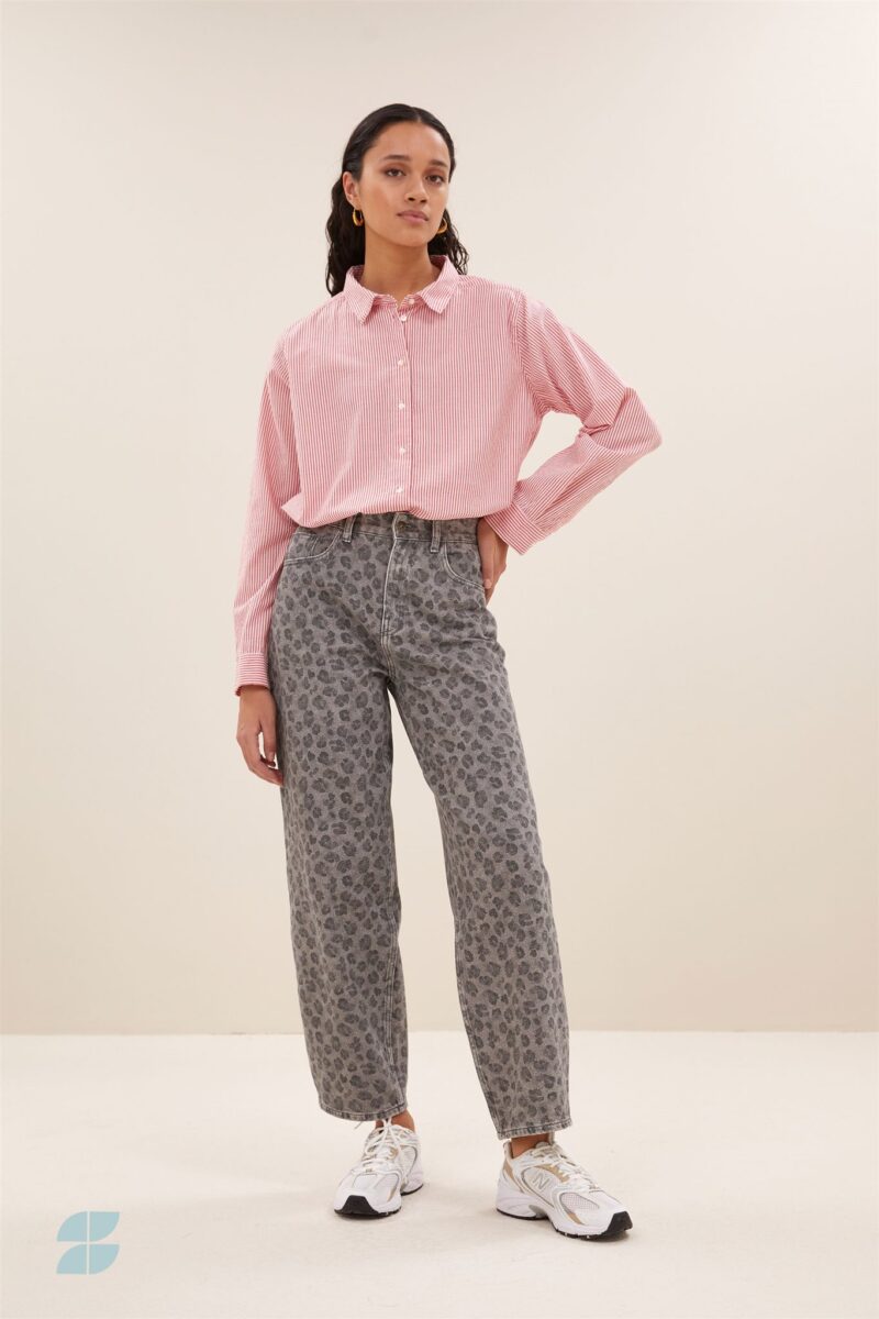 By-Bar Lew grey cheetah pants
