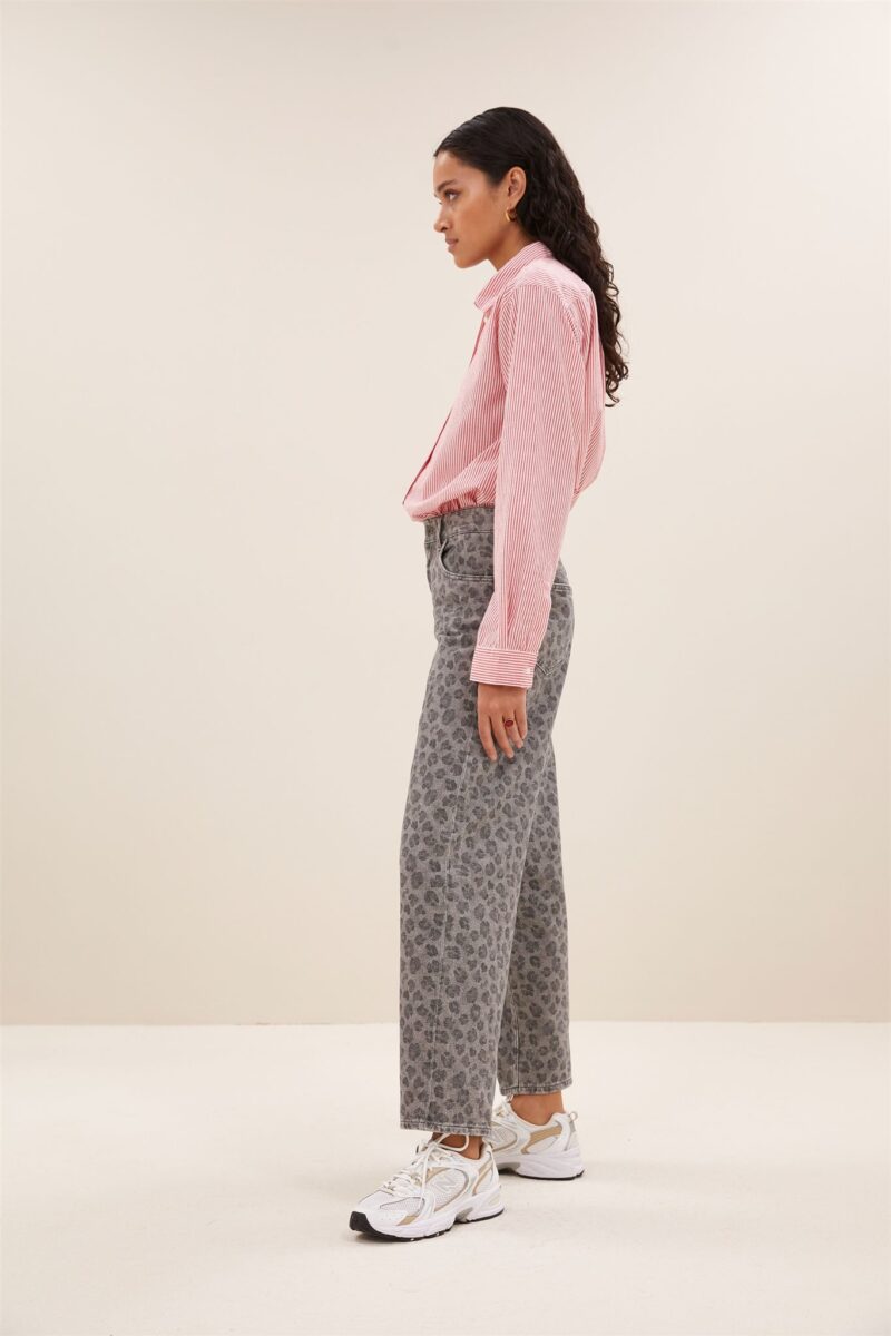 By-Bar Lew grey cheetah pants