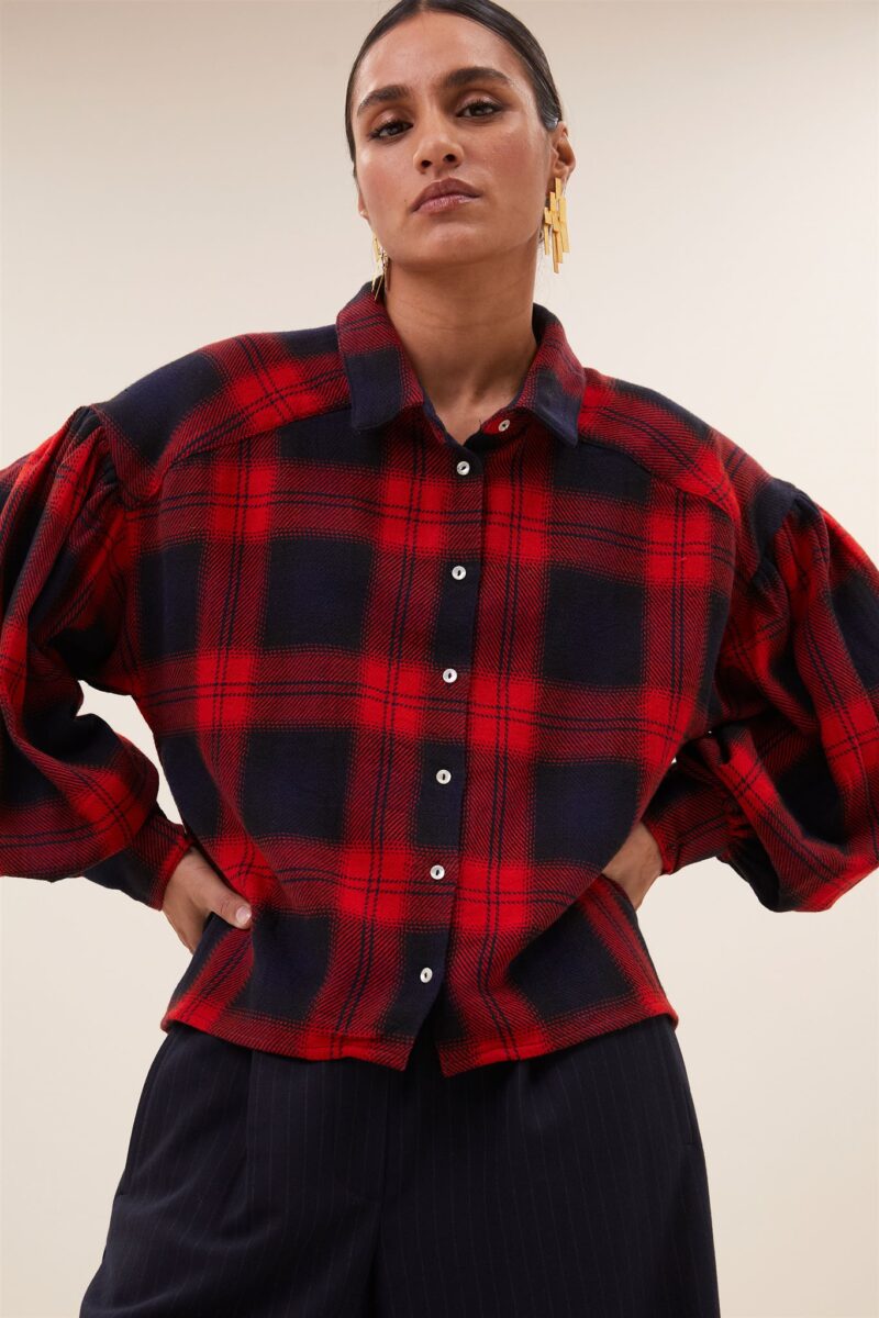 By-Bar Sarah short red check