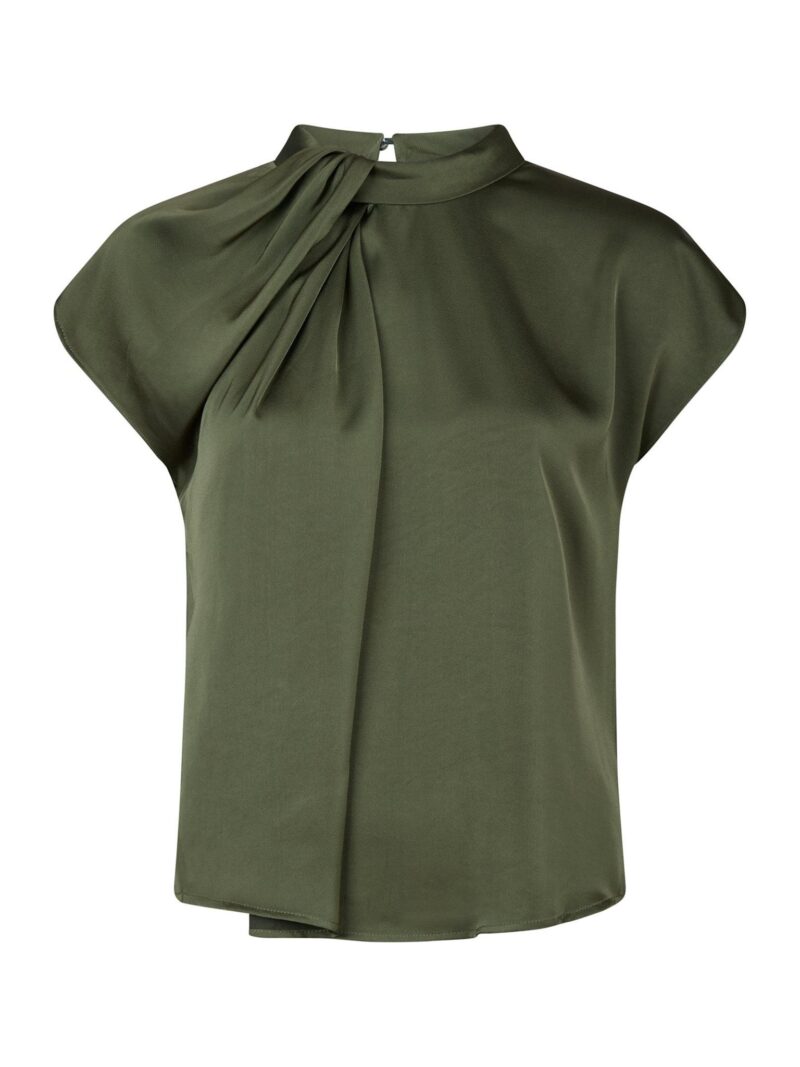 Neo Noir Fleur drapy blouse