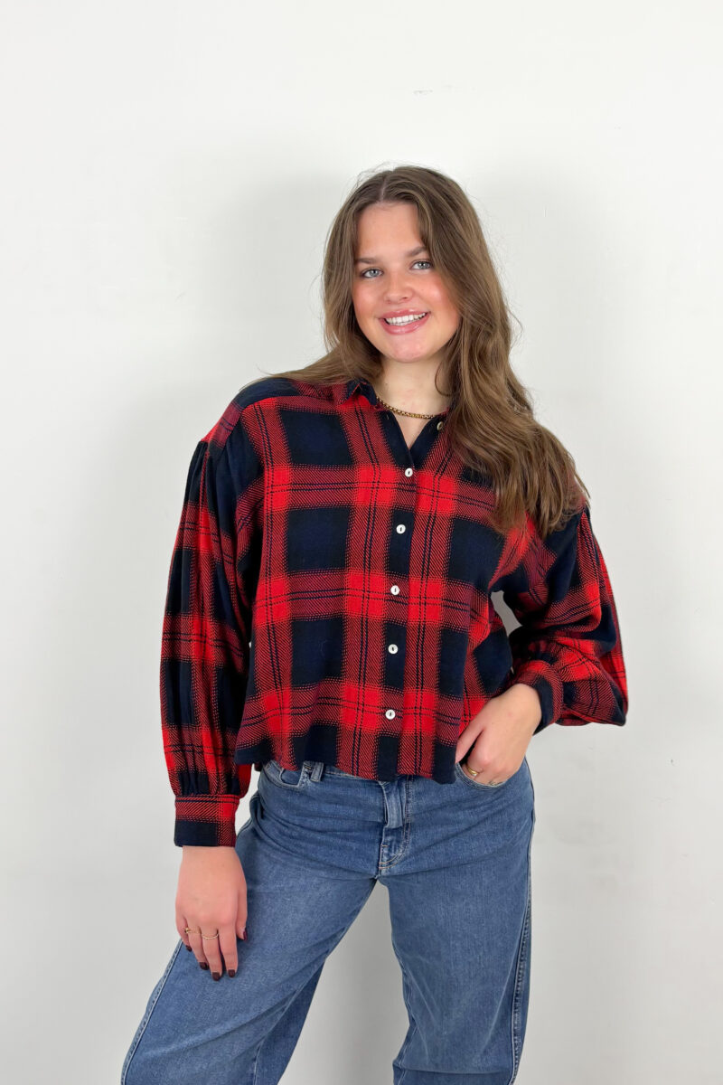 By-Bar Sarah short red check