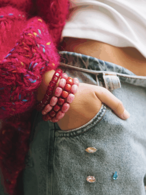 Bonnie Phil burgundy bracelet