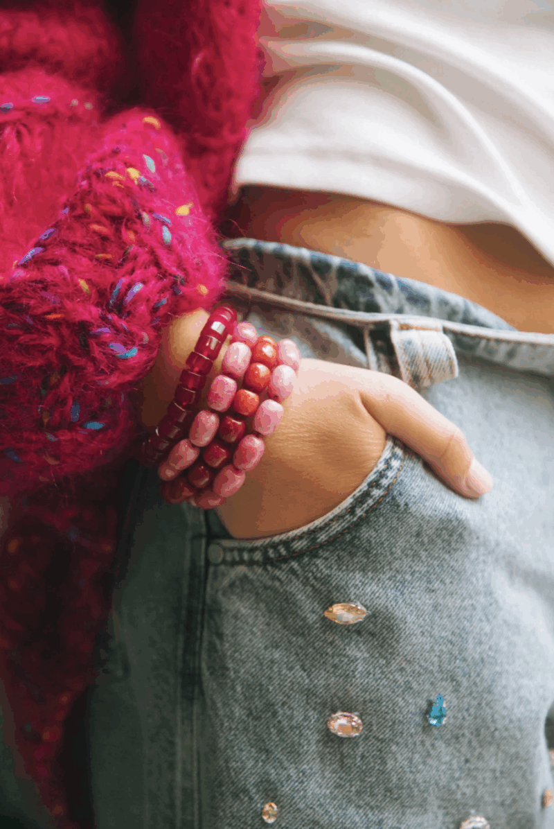 Bonnie Phil burgundy bracelet