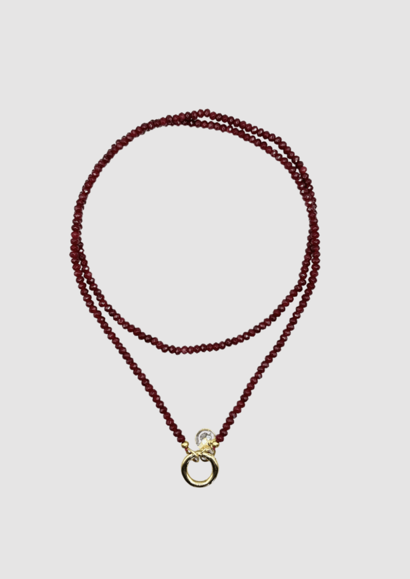 Bonnie Roger red long necklace