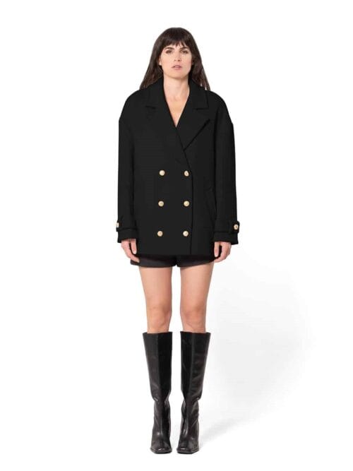 Giacomo korte mantel zwart Giacomo korte mantel zwart