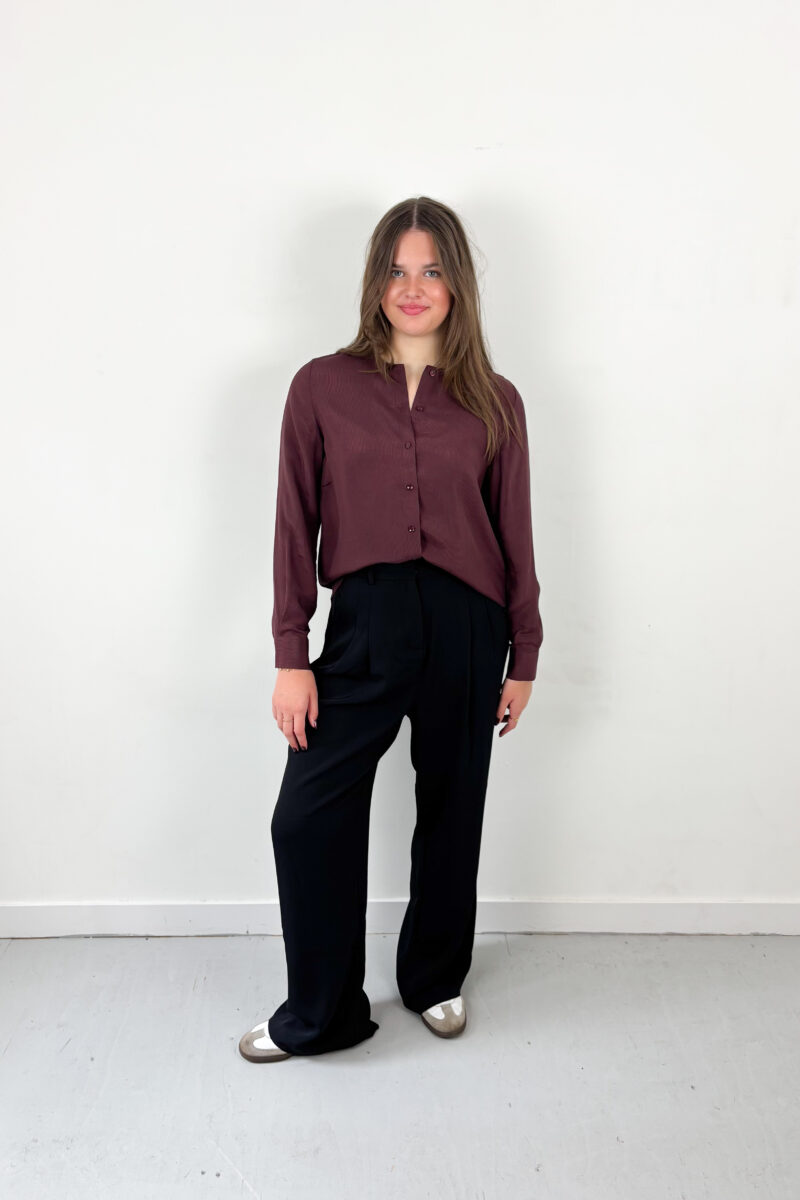 By-Bar Noi satin stripe blouse