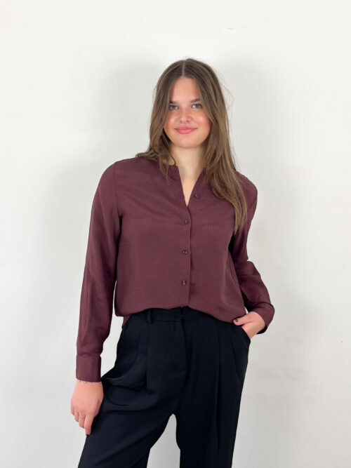 By-Bar Noi satin stripe blouse