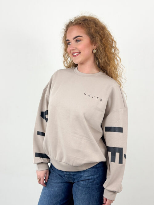 Haute Maxi split logo sweat