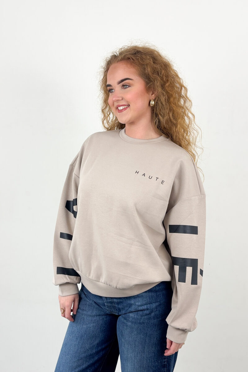 Haute Maxi split logo sweat