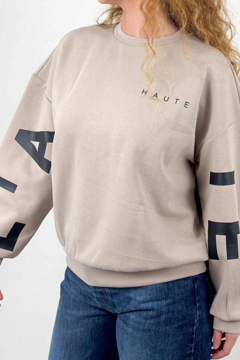 Haute Maxi split logo sweat
