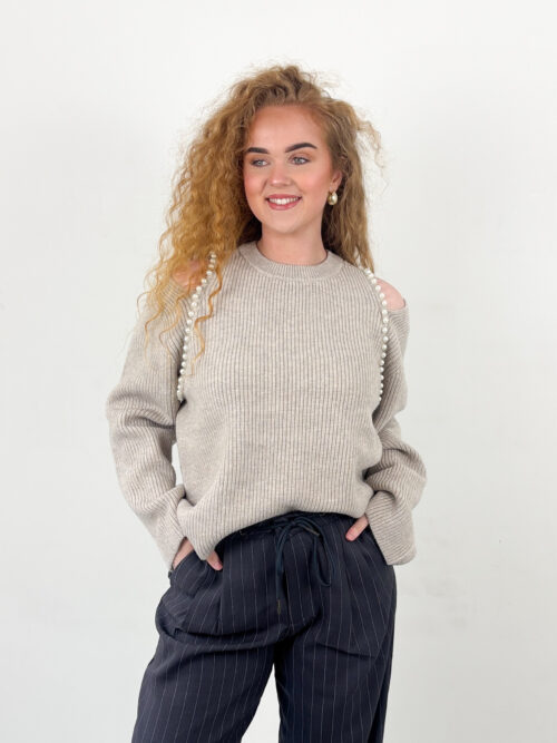 Co Couture Row pearl knit